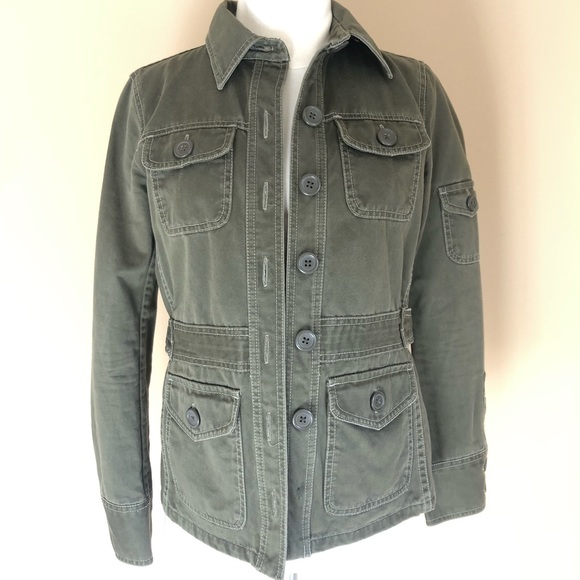 J Crew Army Green Military Utility Jacket - Picture 1 of 8